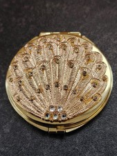 Vintage Foldable Peacock Mirror Hand Mirror Women Makeup Mirror Pocket