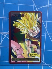 Dragon Ball Z Son Goku Vs Making Buu Menko Card Vintage Amada Game 1990s Rare