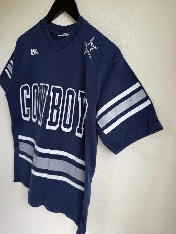 Camiseta De Colección Jugador Profesional Para Hombre Dallas Cowboys Talla Mediana Azul Marino Deion Sanders 1996 Foto 4 de 4