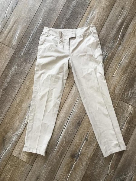 Women Akris Trousers Beige Viscose 36 / S / 44