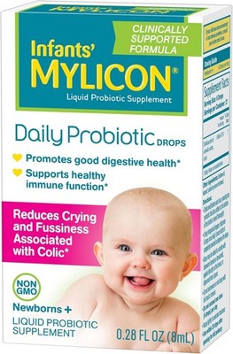 Infants' Mylicon Daily Probiotic Drops, for Colic and Fussiness, 8mL, 21... 