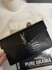 Saint Laurent Uptown Pouch Black Leather