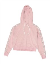 CHAMPION Womens Hoodie Jumper UK 10 Small Pink Cotton AT34