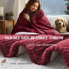 Electric Heated Throw Blanket 50x60 Soft Warm Cozy Winter Couch Bed Heated Throw