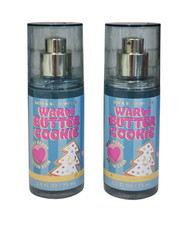 2 NEW Bath  Body Works Warm Butter Cookie Body Mist TRAVEL Size set, 2.5 oz