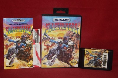 Sunset Riders (Sega Genesis, 1992) Authentic Game Cartridge, CIB Complete
