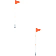 2 Sets Cycling Supplies Flag Stick Bike Flags for Safety Bicycle Kit