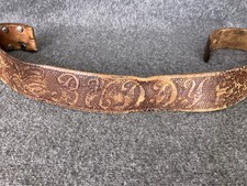 VTG Youth Boys Hand Tooled Western Belt Named  Buddy  27-29  Brown Leather Wide