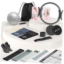 Pilates Kit 18PCS, Pilates Essentials Kit for Women Home Workouts, Pilates
