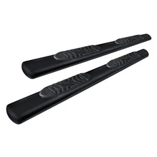 For Ford F-150 15-24 TrailFX A7040B 5" Cab Length Black Oval Straight Side Steps