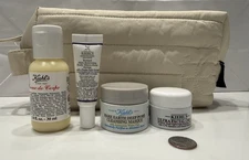 KIEHL’S 4-Pc Set Face Cream, Retinol Treatment, Cleansing Mask, Body Cream & Bag