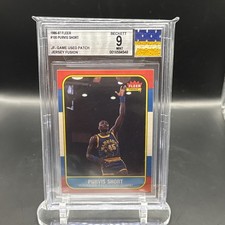 1986-87 Fleer Jersey Fusion #100 Purvis Short GU Patch BGS 9-RARE Card grade!