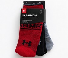 Under Armour Phenom Crew Socks / Size L 8-12 / 3 Pair
