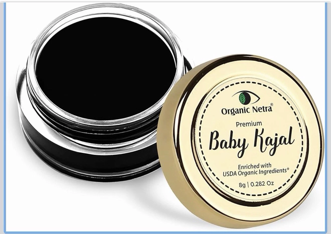 Organic Netra Baby Kajal 8g Pack of 3| Safe for Newborns | Smudgeproof
