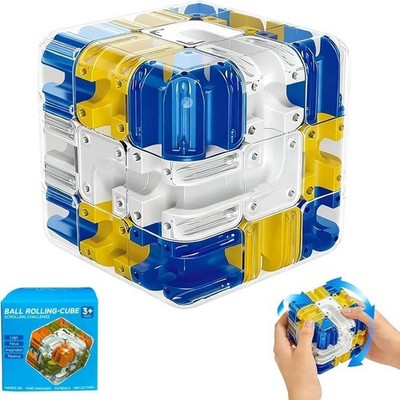 3D Ball Rolling Maze Cube Puzzle Brain Teaser Educational IQ Toy Kids Adult