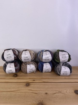 Lang Yarns Björk Merino Extrafine Superwash Yarn Lot   8 Skeins Multicolor