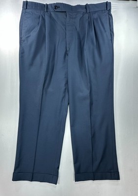 Tom James Royal Classic Straight Dress Pants Blue Mens 40/28