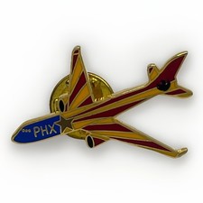 Phoenix Aviation Airline Flying Plane Logo Enamel Lapel Hat Pin