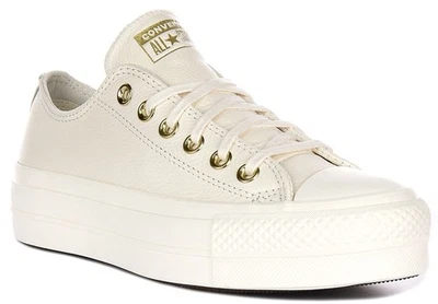 Converse A12765C Ct Lift Plateforme Textile Femmes Trainer En Crème US 3 - 8 - Photo 1/4