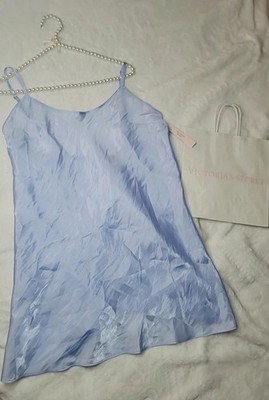 Victoria Secrets Dress Satin Luxury ,size L Lace Color Blue