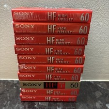 Sony HF 60 Minute Blank Audio Cassette Tapes 10 Pack New Sealed Package