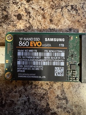 Samsung 3D V-NAND SSD 860 EVO MZ-M6E1T0 1TB mSATA Solid State Drive HD881 1.8''