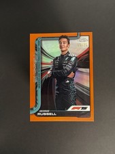 2025 Topps Chrome Formula 1 F1 George Russell Portrait Orange Refractor /25 #7