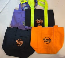 Trader Joe's Trick Or Treat Canvas Tote Bags-Limited Edition, set of 4