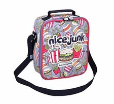 OFFICIAL DAVID AND GOLIATH JUNK FOOD THERMAL SCHOOL LUNCH BAG BOX NEW WITH TAGS