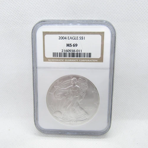 NGC MS69 2004 American Silver Eagle Dollar One Ounce Coin P293
