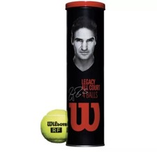 Roger Federer Wilson RF Legacy All Court Tennis Quality 4 Ball Unopened Can RARE