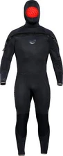 Bare 8/7mm Semi-Dry Ultra Velocity Hooded Full Scuba Diving Wetsuit Men's