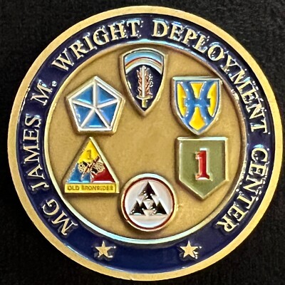 MG James M Wright Deployment Center Challenge Coin