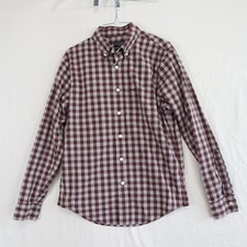 Abercrombie  Fitch Shirt Mens Medium Casual Pocket Button Up Plaid Long Sleeve