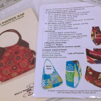 Bundle Lot of Artsy Crafty 'Make A Tote' Patterns DIY Sew