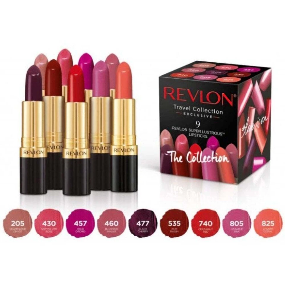 Revlon Travel Collection – Exklusive 9 Superglänzende Lippenstifte
