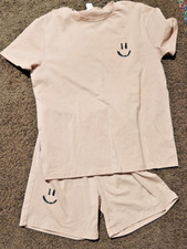 Boy Size 13/14 Outfit - Shorts and Shirt Tan