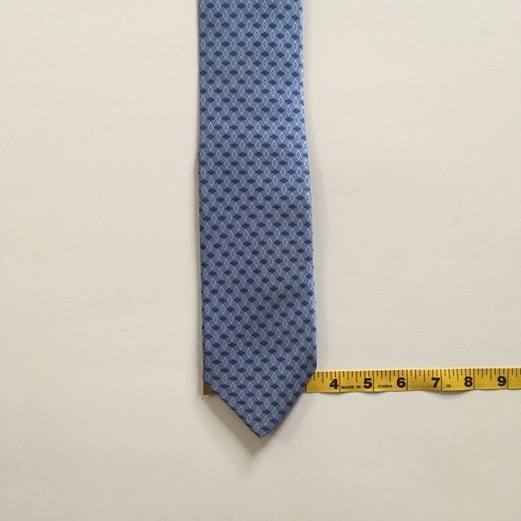 robert talbott tie blue small pattern 100% silk m… - image 1