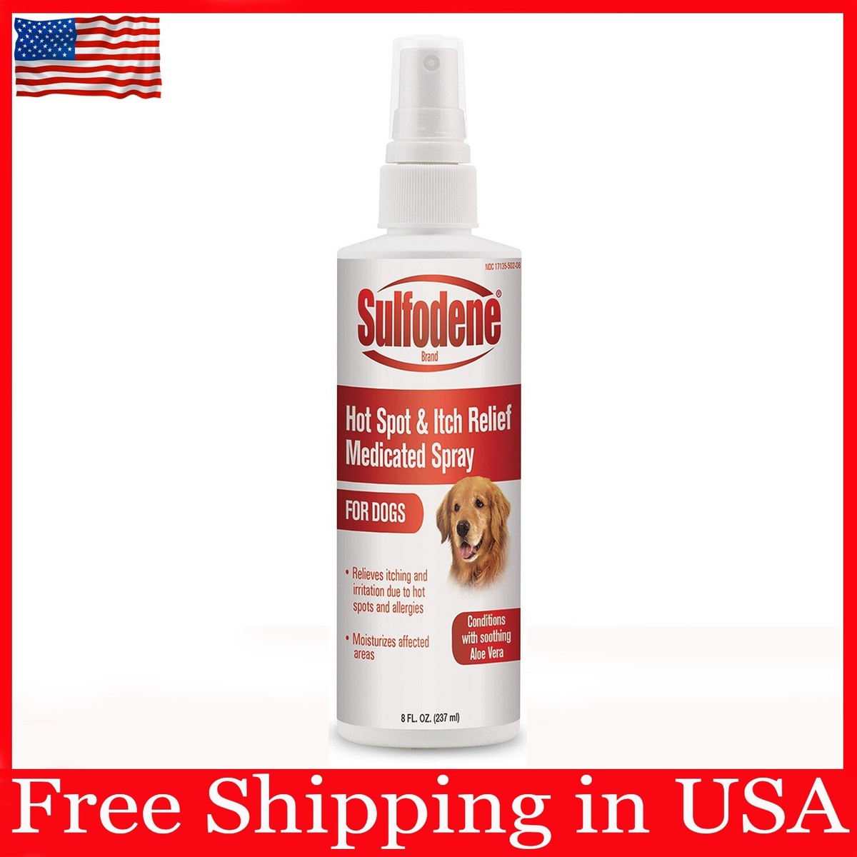 Sulfodene Hot Spot Itch Relief Medicated Spray for Dog 8oz
