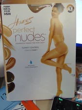 3 Pairs HANES Pantyhose Perfect Nudes Size XL color NUDE 3 pn0001 tummy control