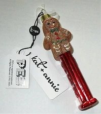 Kat + Annie Gingerbread Man PEZ Christmas Ornament [Reduced}