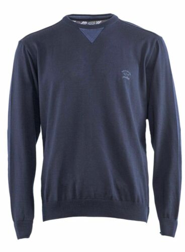 RRP €415 PAUL & SHARK Men`s Sweater Size XXL Virgin Wool Contrast Elbow Patches - Afbeelding 1 van 12