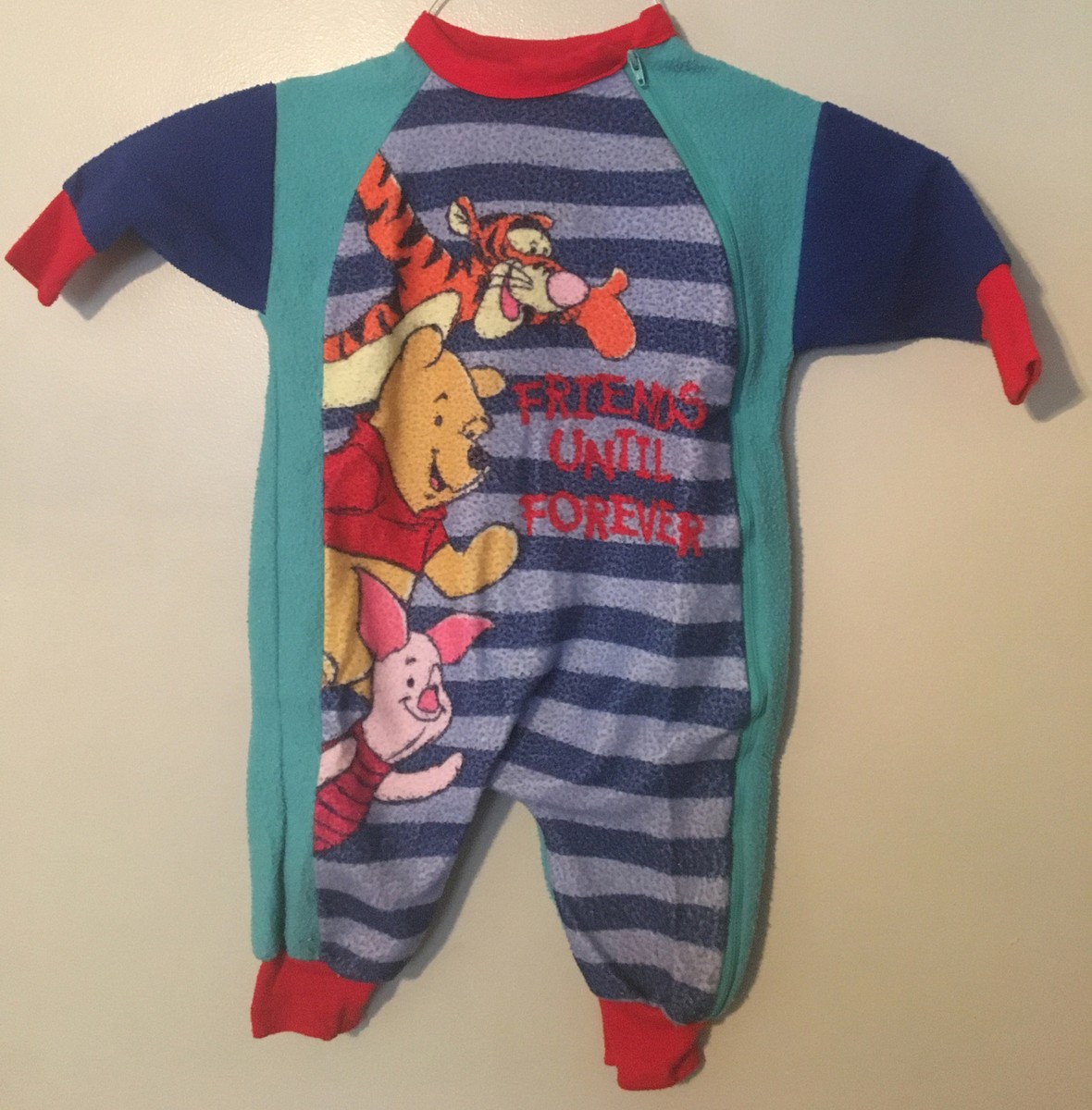 Vintage Winnie The Pooh Tigger Roo Blanket Sleeper Pajamas Disney
