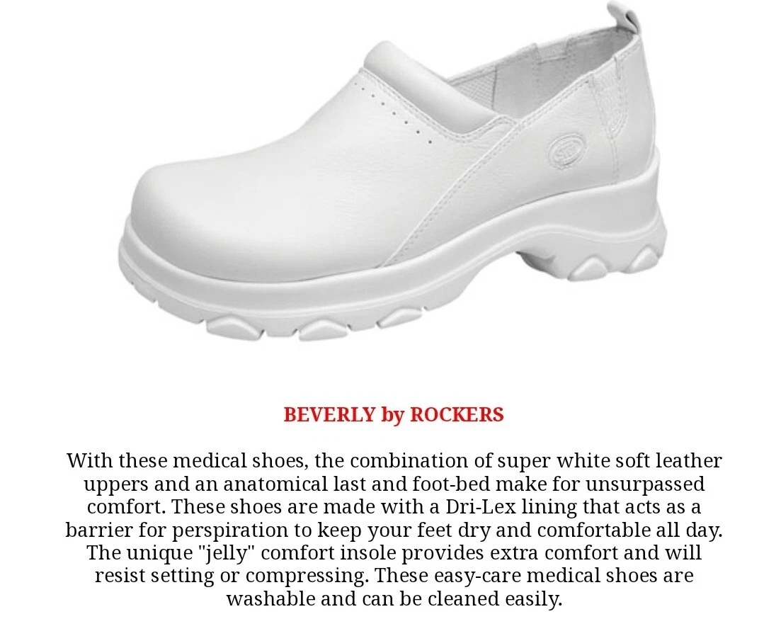 White clogs sales medical shoes