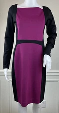Narciso Rodriguez for Design Nation Ponte Knit Sheath Dress Color-block Size S