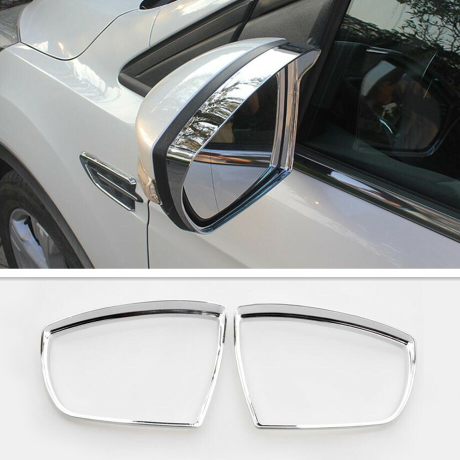 Upgrade Your 2013-2019 Ford Kuga with Chrome Rearview Mirror Rain Eyebrow Cover Trim 2PCS