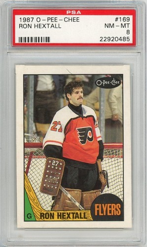 1987 OPC O-Pee-Chee Ron Hextall Rookie #169 PSA 8 P1409