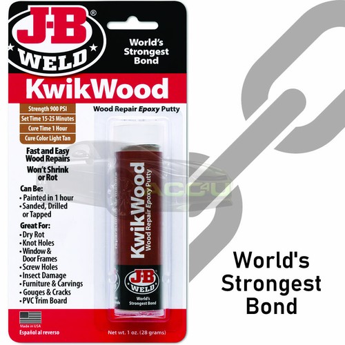 JB Weld KwikWood Wood Furniture Door Frame Hole Crack Repair Epoxy