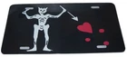 Edward Teach Jolly Roger License Plate 6x12 Aluminum Decorative Car Tag