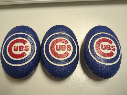 Chicago Cubs 3" Novelty Rock Paperweight Outdoor Indoor NFL Set of 5 MLB
